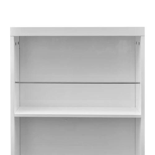 Bar Table MDF with Wine Rack High Gloss White by vidaXL