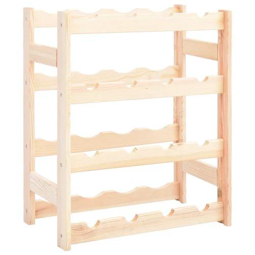 vidaXL Wine Rack for 16 Bottles Pinewood - Wine Rack