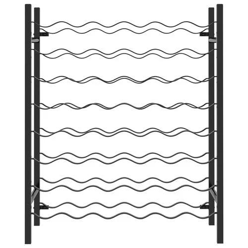 vidaXL Wine Rack for 48 Bottles Black Metal - Wine Rack
