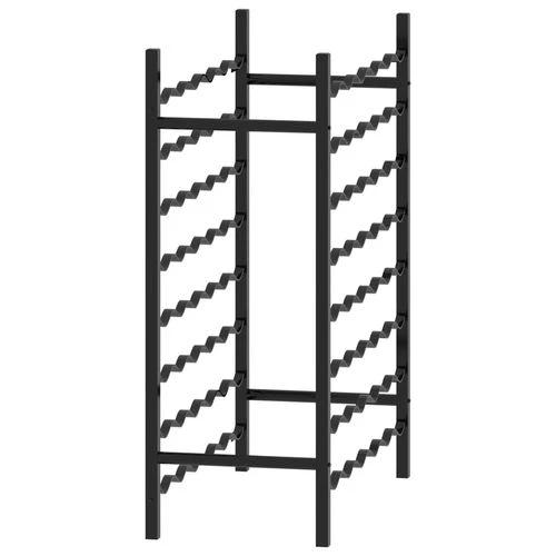 vidaXL Wine Rack for 48 Bottles Black Metal - Wine Rack