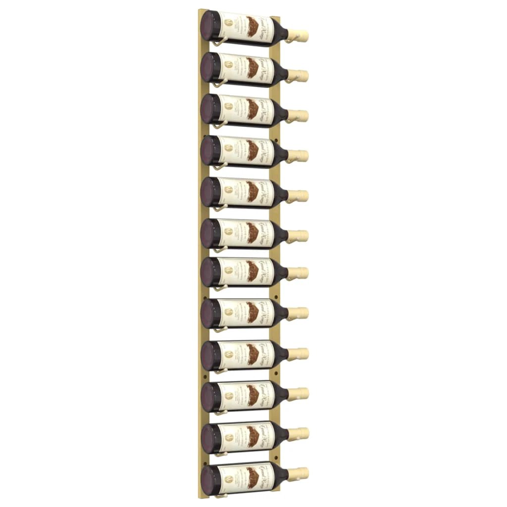 vidaXL Wall Mounted Wine Rack for 12 Bottles White Iron by vidaXL
