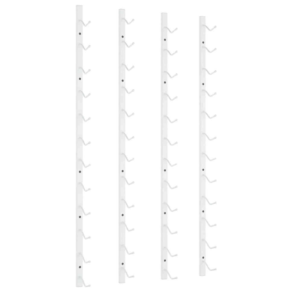 vidaXL Wall Mounted Wine Rack for 12 Bottles White Iron by vidaXL