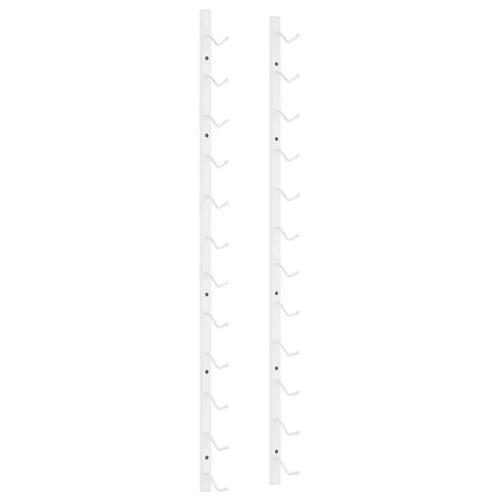 vidaXL Wall Mounted Wine Rack for 12 Bottles White Iron - Wine Rack