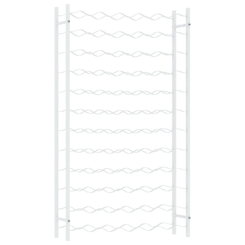 vidaXL Wine Rack for 48 Bottles White Metal by vidaXL