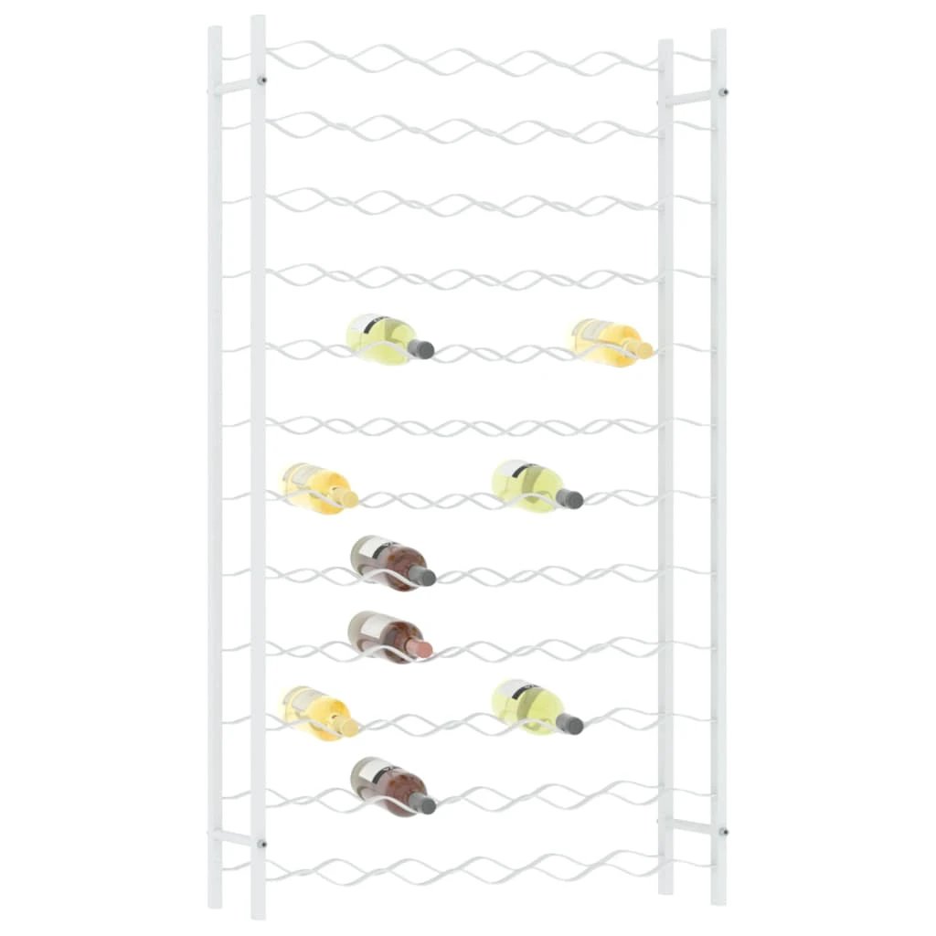 vidaXL Wine Rack for 48 Bottles White Metal by vidaXL