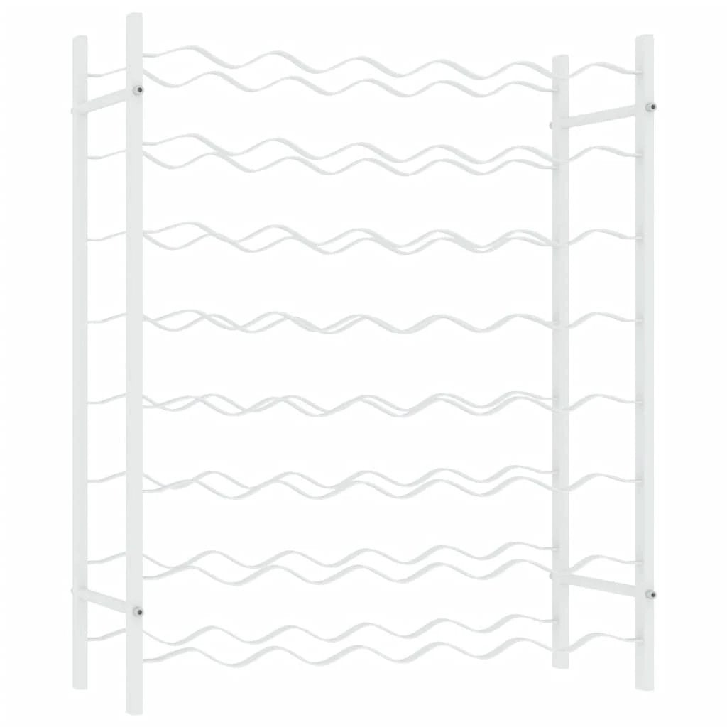 vidaXL Wine Rack for 48 Bottles White Metal - Wine Rack
