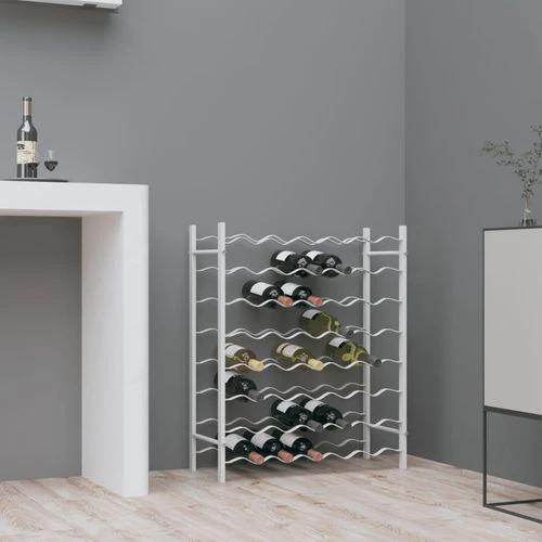 vidaXL Wine Rack for 48 Bottles White Metal - Wine Rack
