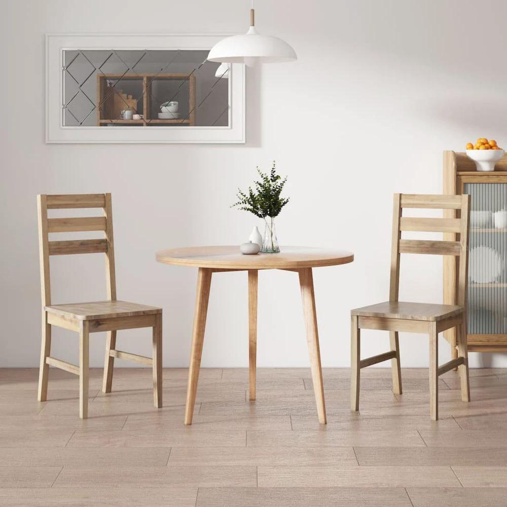vidaXL Dining Chairs 8 pcs vidaXL Solid Wood Acacia - Uncategorized Wooden Chairs