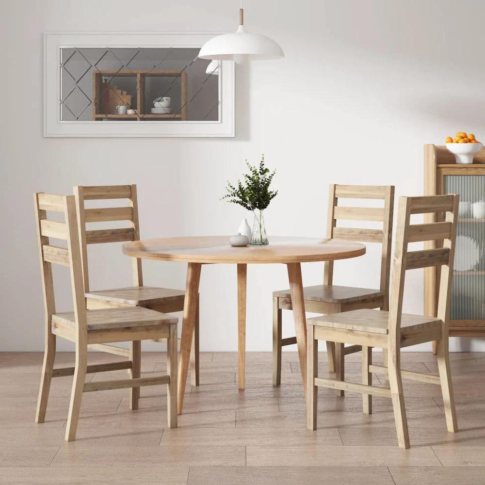 vidaXL Dining Chairs 8 pcs vidaXL Solid Wood Acacia - Uncategorized Wooden Chairs