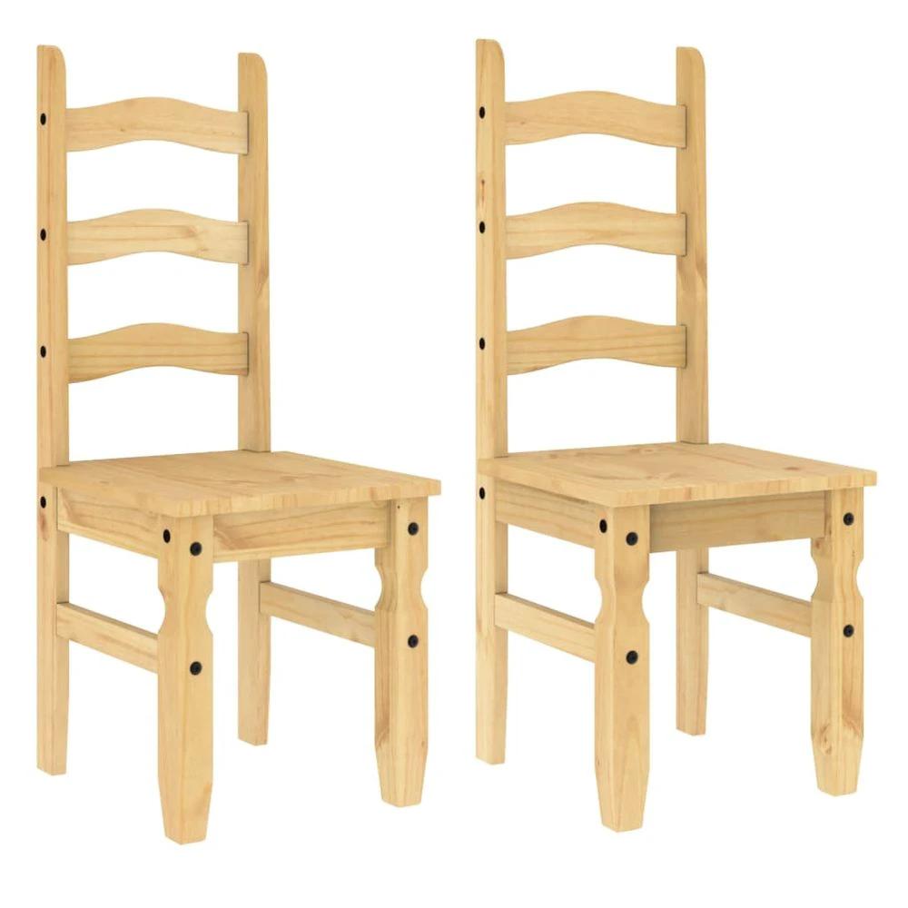 vidaXL Dining Chairs 2 pcs Corona 42x47x107 cm Solid Wood Pine by vidaXL