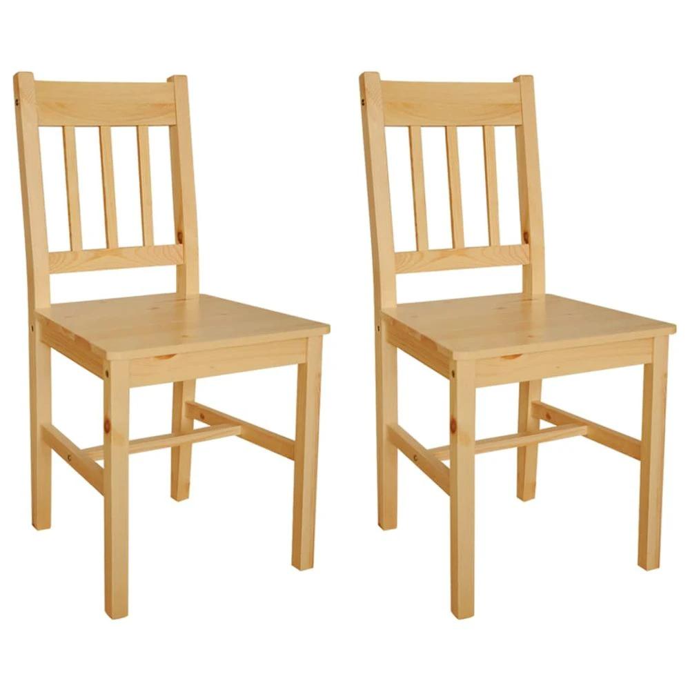 Dining Chairs 6 pcs vidaXL White Pinewood by vidaXL