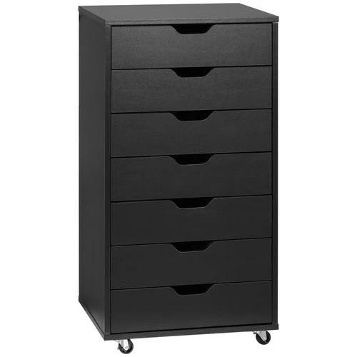 Vinsetto Vinsetto Mobile Filing Cabinet, 7-drawer File Cabinet with Wheels - Filing Cabinet