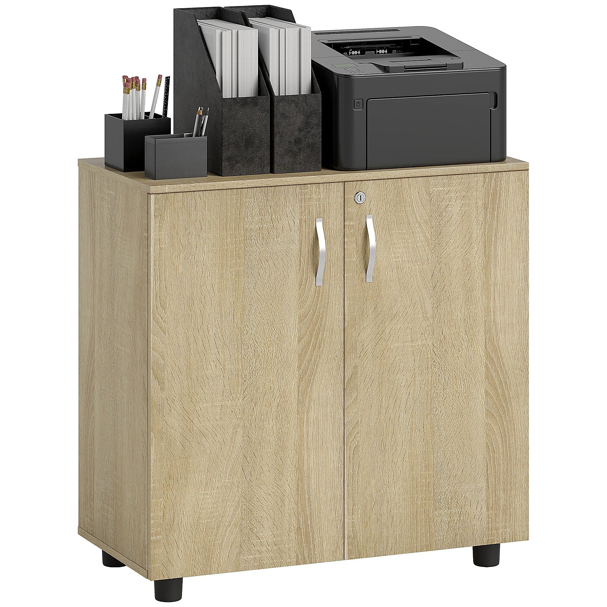 Vinsetto Vinsetto 2-Tier Locking Filing Cabinet Office Storage Cabinet - Filing Cabinet