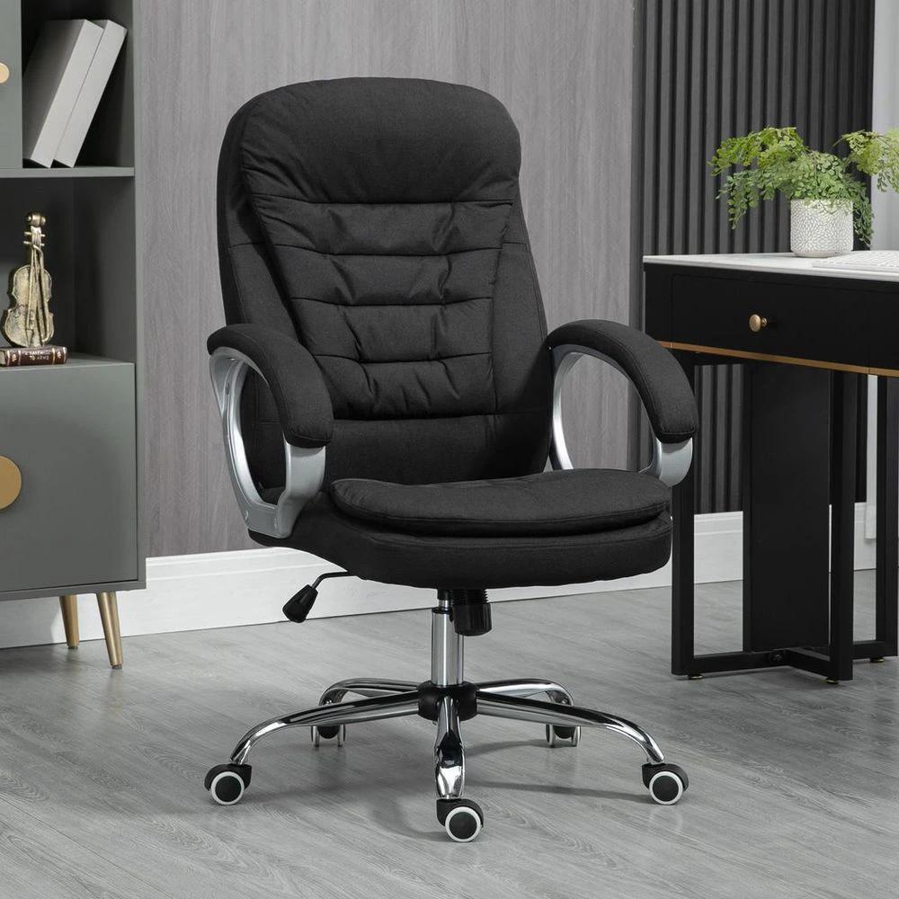 Vinsetto Executive Office Chair with 360 Swivel Wheels Armrests Adjustable Height Black - Office Chair