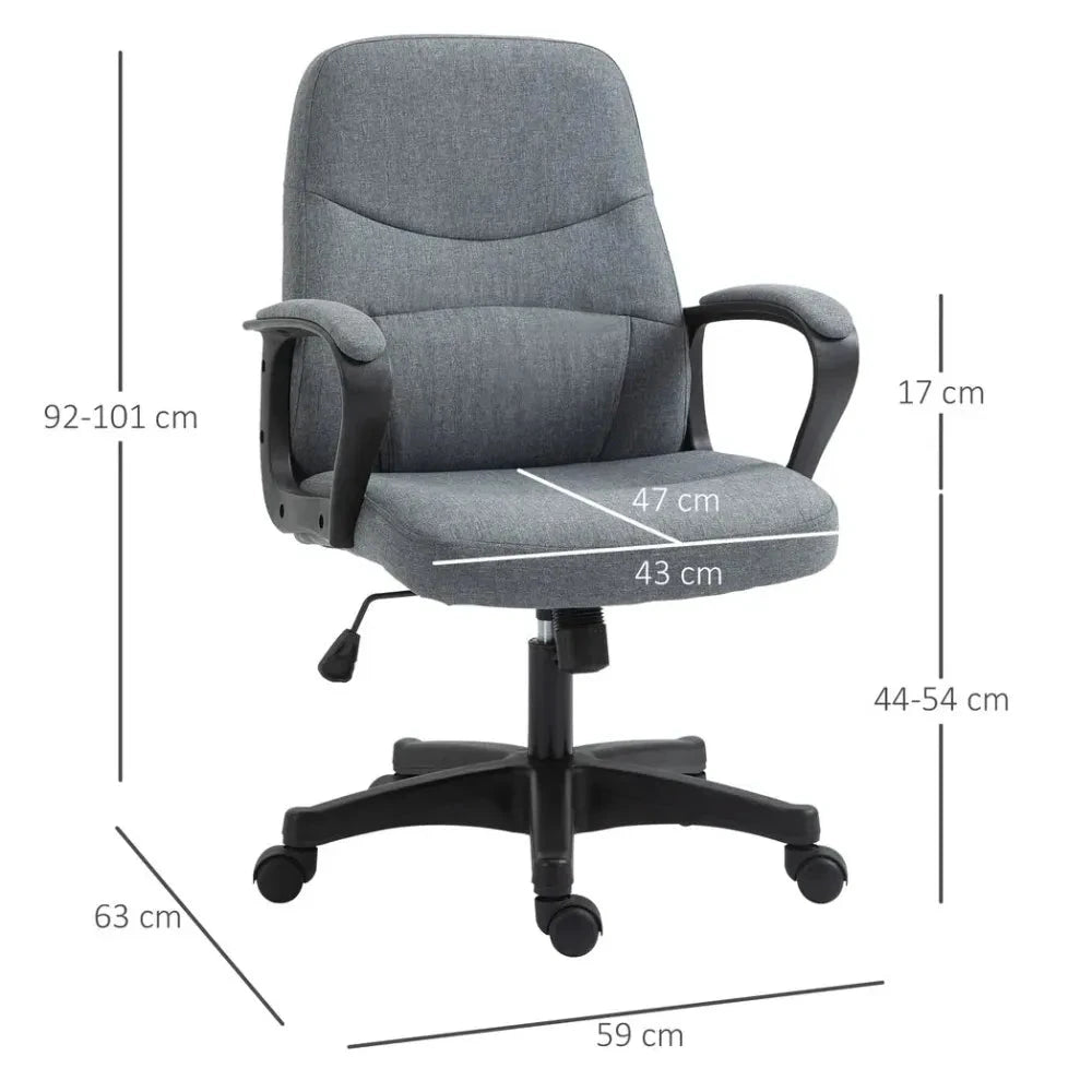 Massage Office Chair with 2-Point Vibration Height Adjustable Swivel Chair by Vinsetto