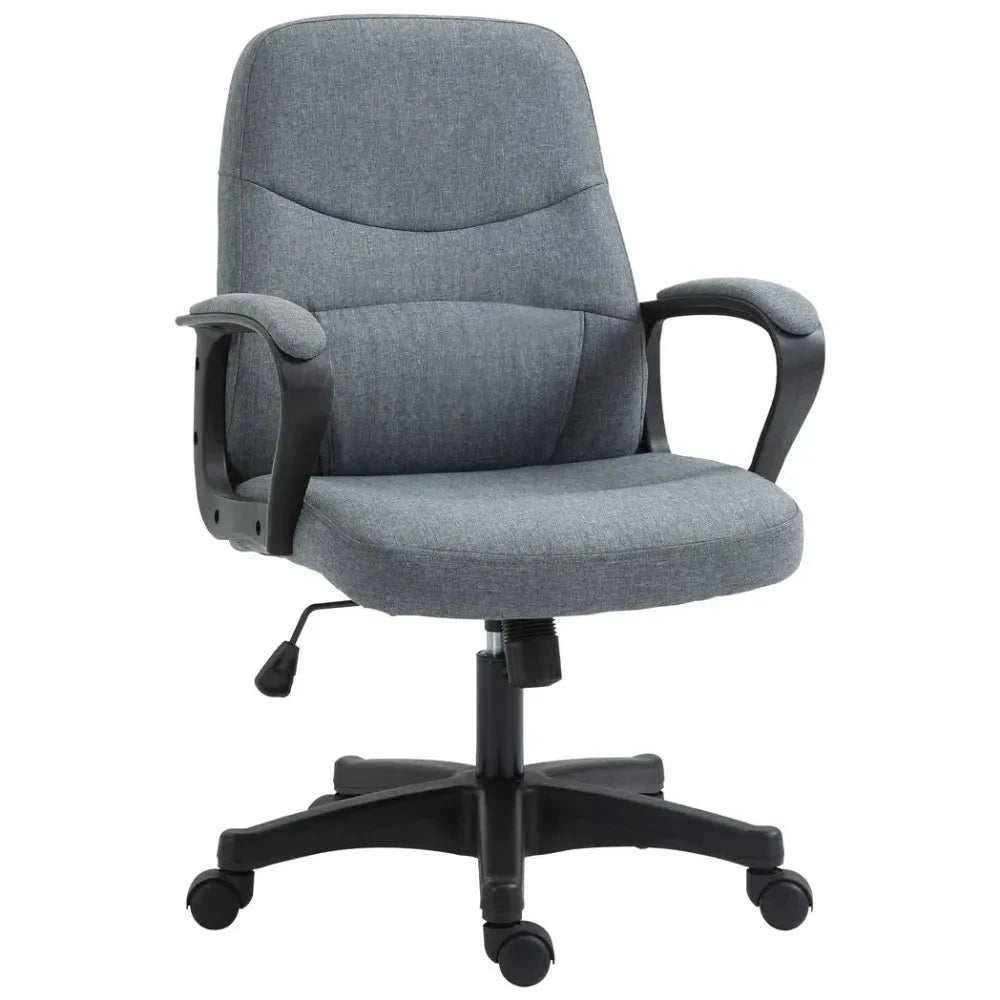 Massage Office Chair with 2-Point Vibration Height Adjustable Swivel Chair by Vinsetto