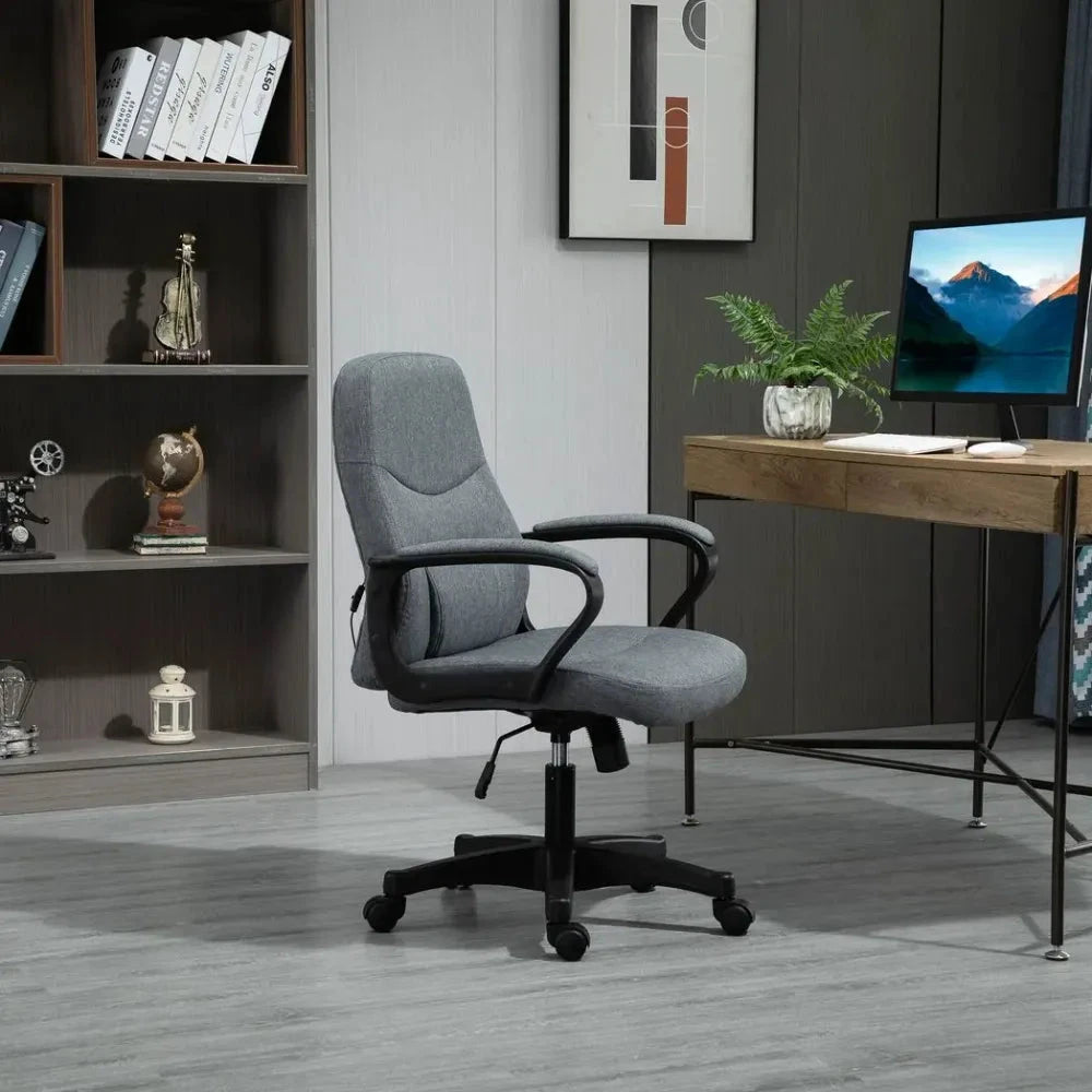 Massage Office Chair with 2-Point Vibration Height Adjustable Swivel Chair by Vinsetto