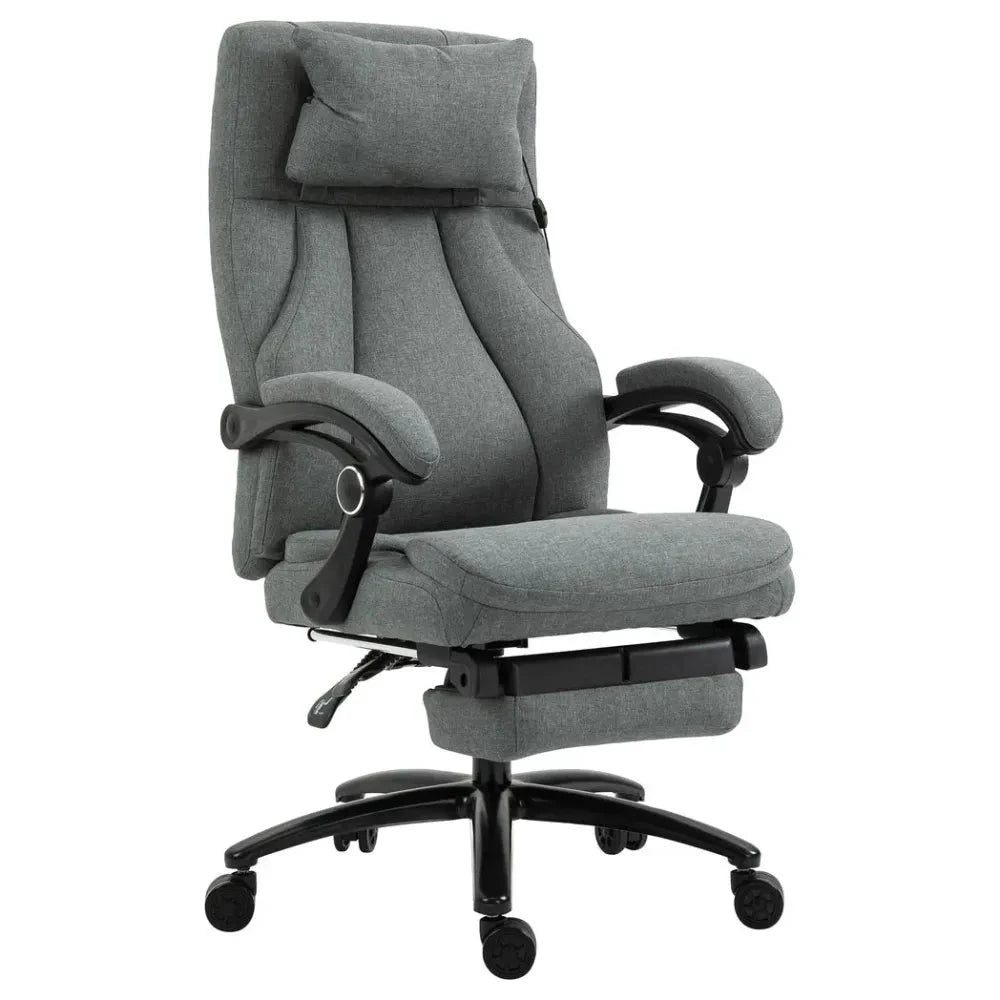 Vinsetto Massage Office Chair with 2-Point Vibration Pillow USB Power 360 Swivel Wheels - Office Chair