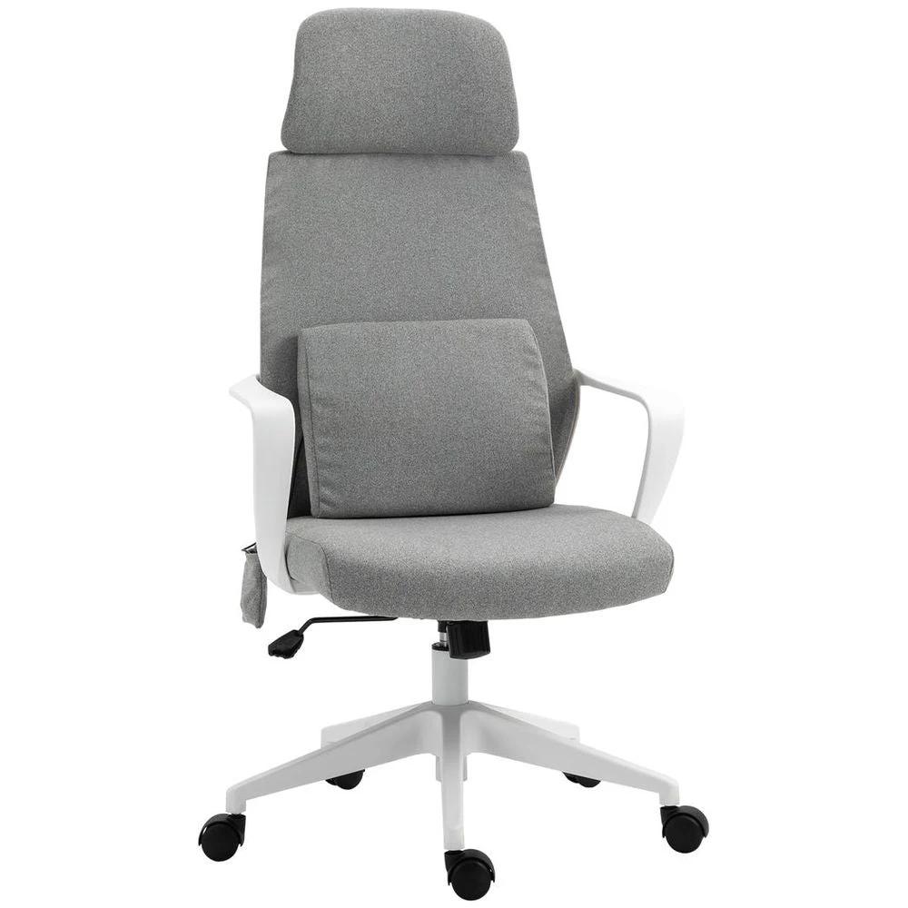 Massage Office Chair with 2 Points Lumbar Support Adjustable Height by Vinsetto