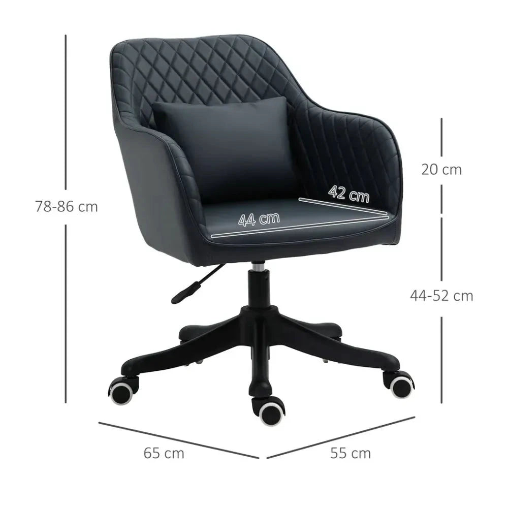 Vinsetto Office Chair with Rechargeable Electric Vibration Massage Lumbar Pillow, Wheels - Office Chair