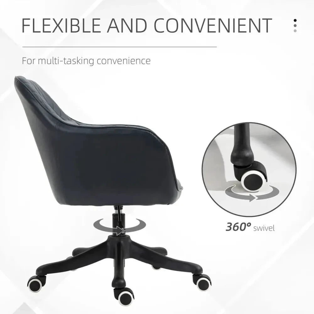 Vinsetto Office Chair with Rechargeable Electric Vibration Massage Lumbar Pillow, Wheels - Office Chair