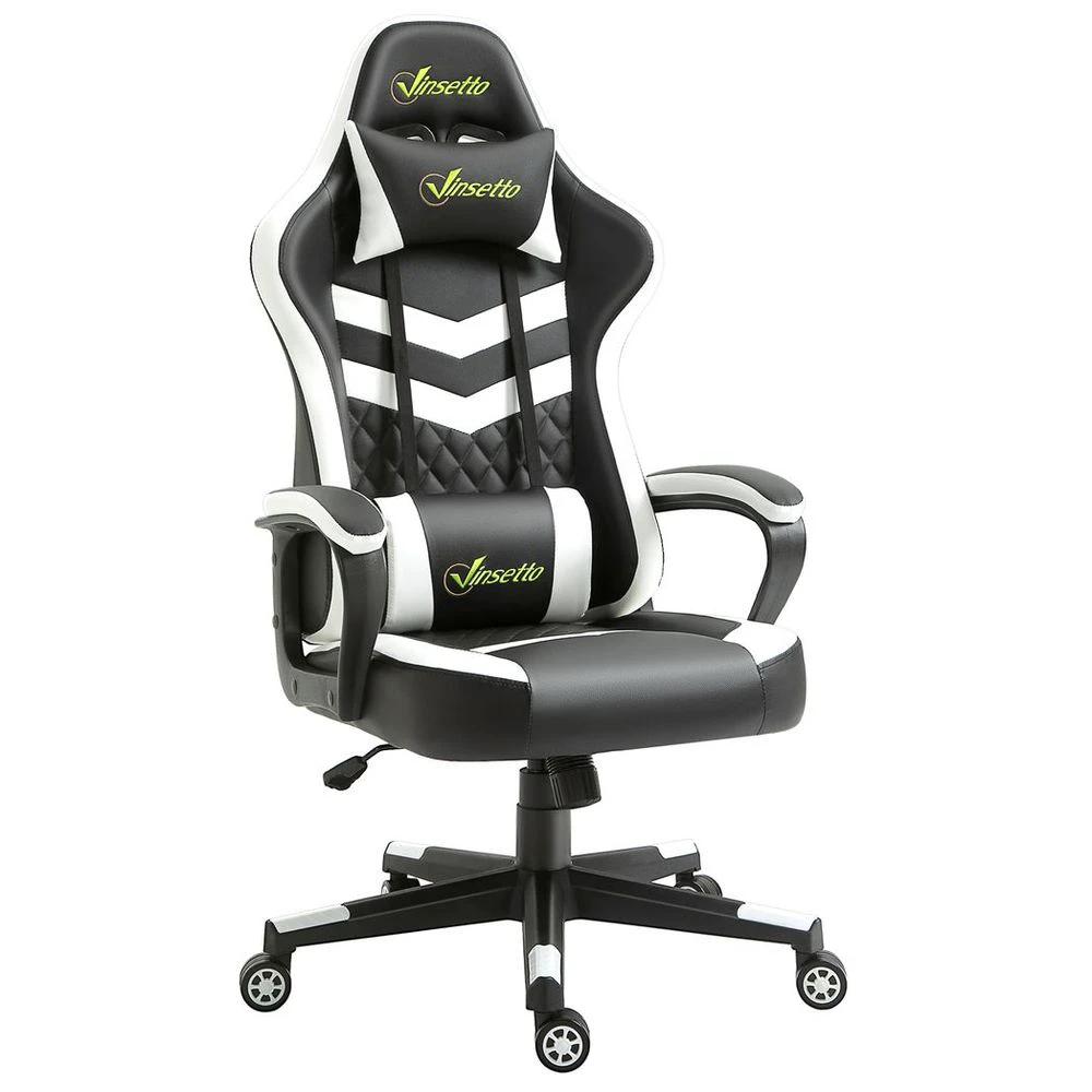 Vinsetto Racing Gaming Chair w/ Lumbar Support, Gamer Office Chair, Black White - Office Chair