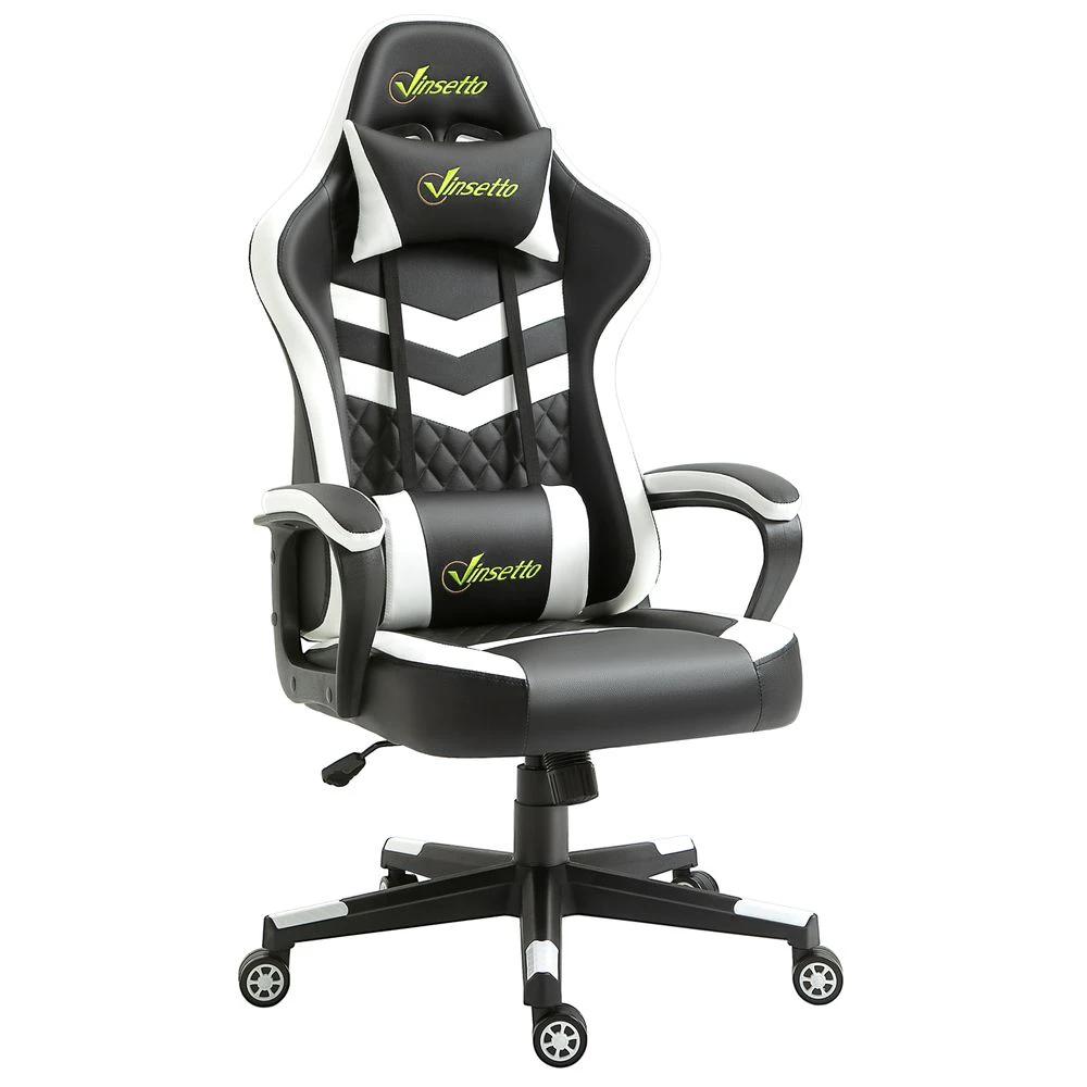 Vinsetto Racing Gaming Chair w/ Lumbar Support, Gamer Office Chair, Black White - Office Chair