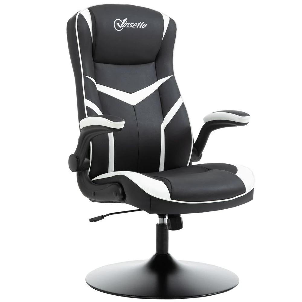 Racing Office Chair PVC Leather Computer Gaming Height Adjustable by Vinsetto