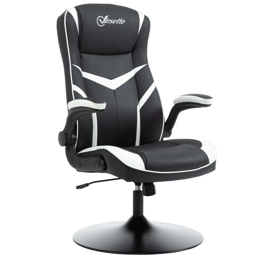 Racing Office Chair PVC Leather Computer Gaming Height Adjustable by Vinsetto
