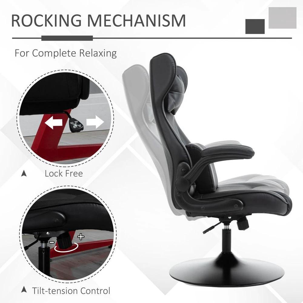 Vinsetto Vinsetto Gaming Chair Home Office Chair w/ Swivel Pedestal Base Lumbar Support - Office Chair