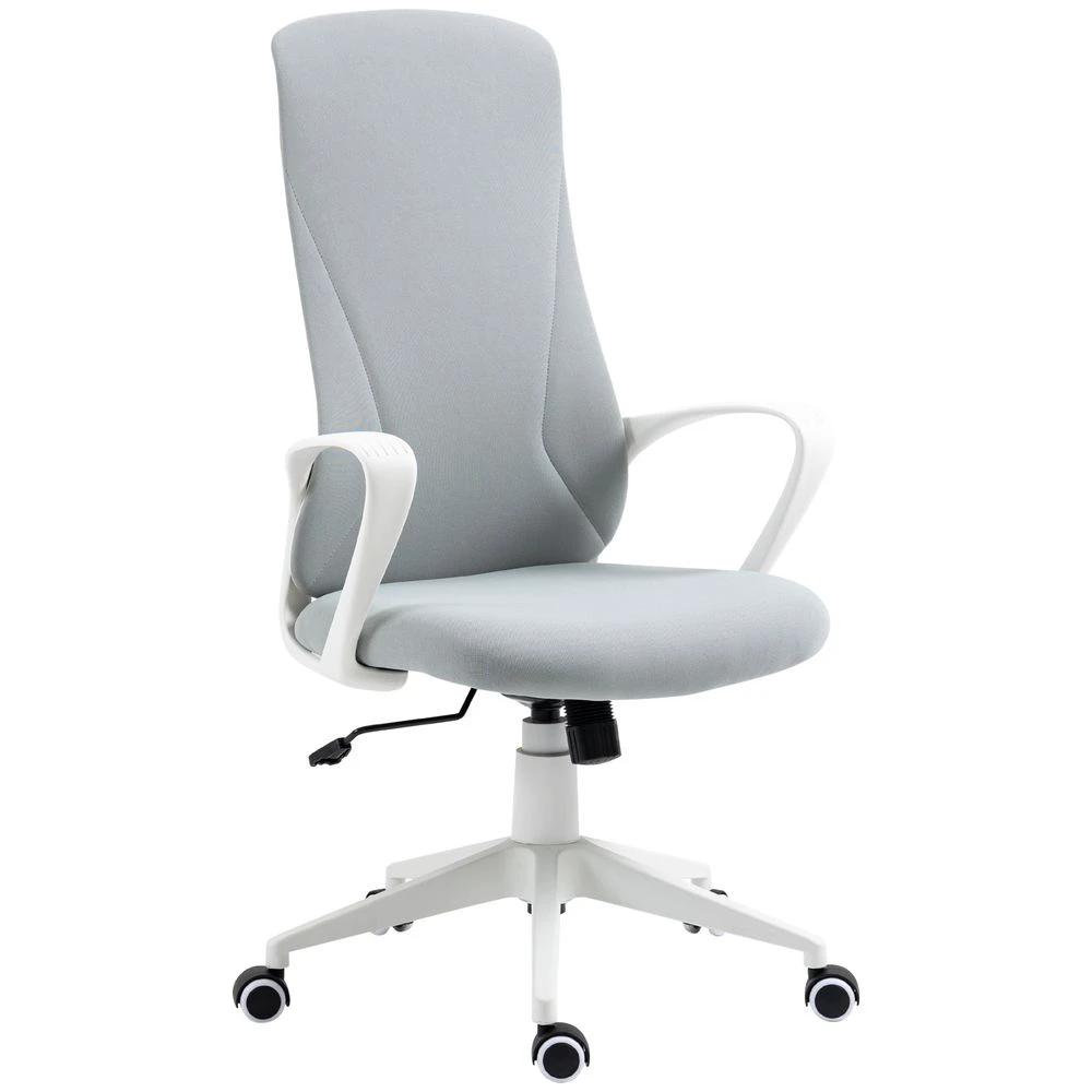 Vinsetto Vinsetto High-Back Home Office Chair Height Adjustable Elastic Desk Chair Grey - Office Chair