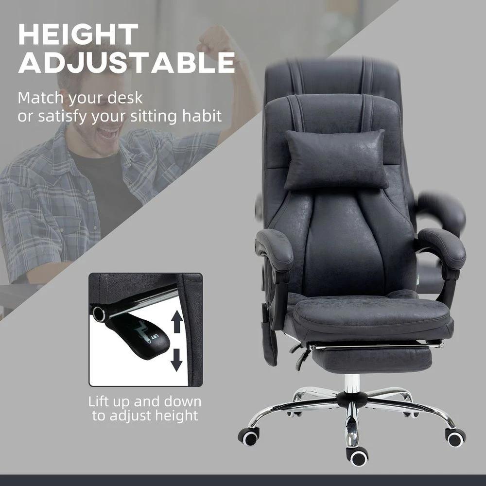 Vinsetto High Back Massage Office Chair with Vibration Point Headrest Remote by Vinsetto