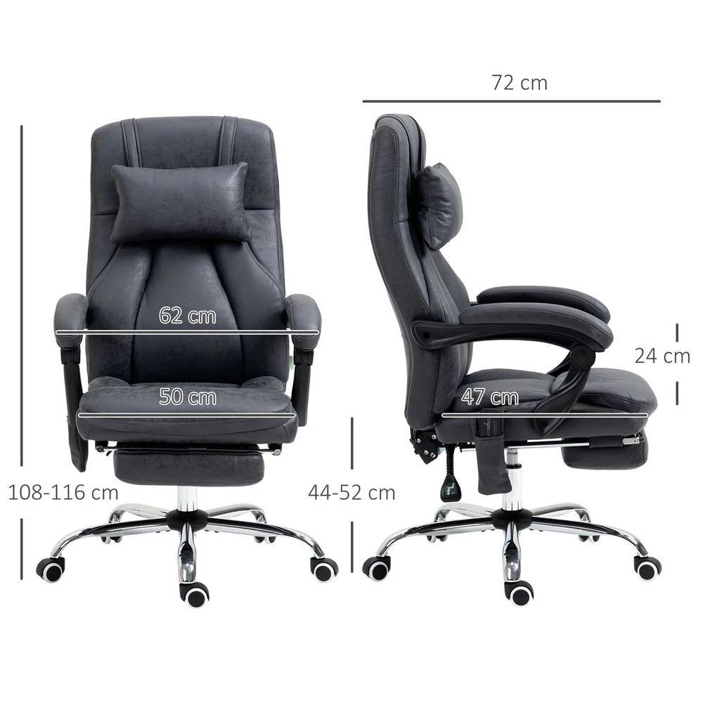 Vinsetto High Back Massage Office Chair with Vibration Point Headrest Remote by Vinsetto