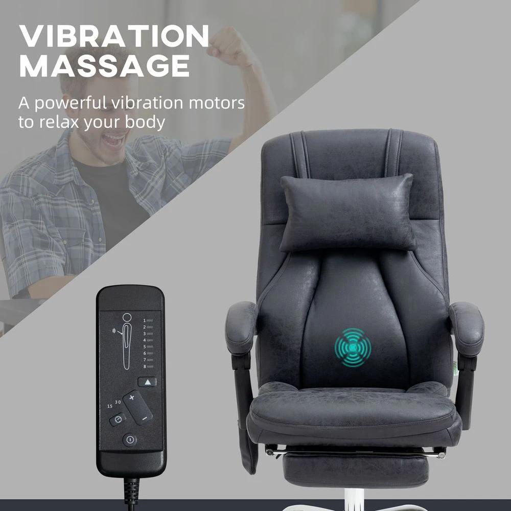 Vinsetto High Back Massage Office Chair with Vibration Point Headrest Remote by Vinsetto