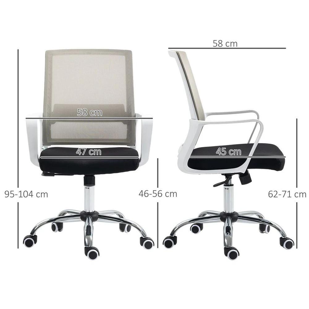 Vinsetto Mesh Office Chair Desk Chair w/ Swivel Seat Adjustable Height Black by Vinsetto
