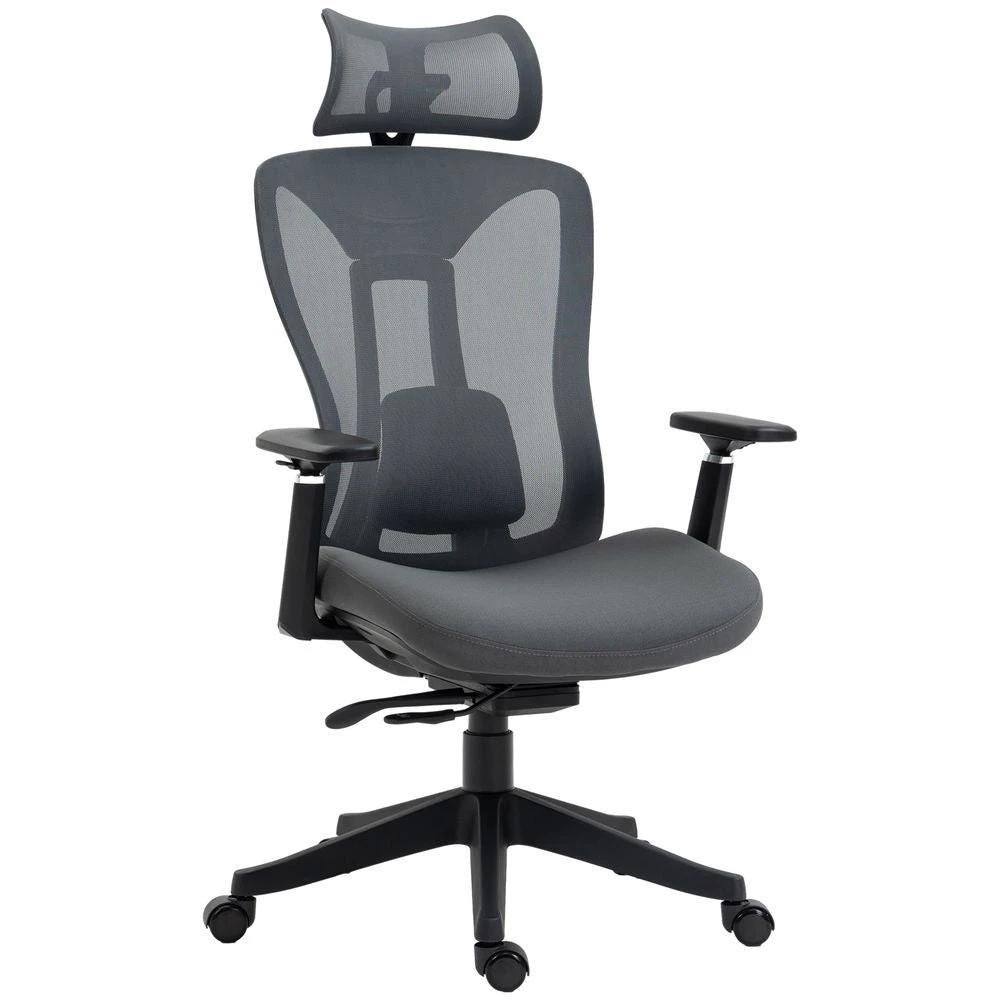 Vinsetto Mesh Office Chair for Home with Lumbar Support, Sliding Seat, 3D Arm by Vinsetto