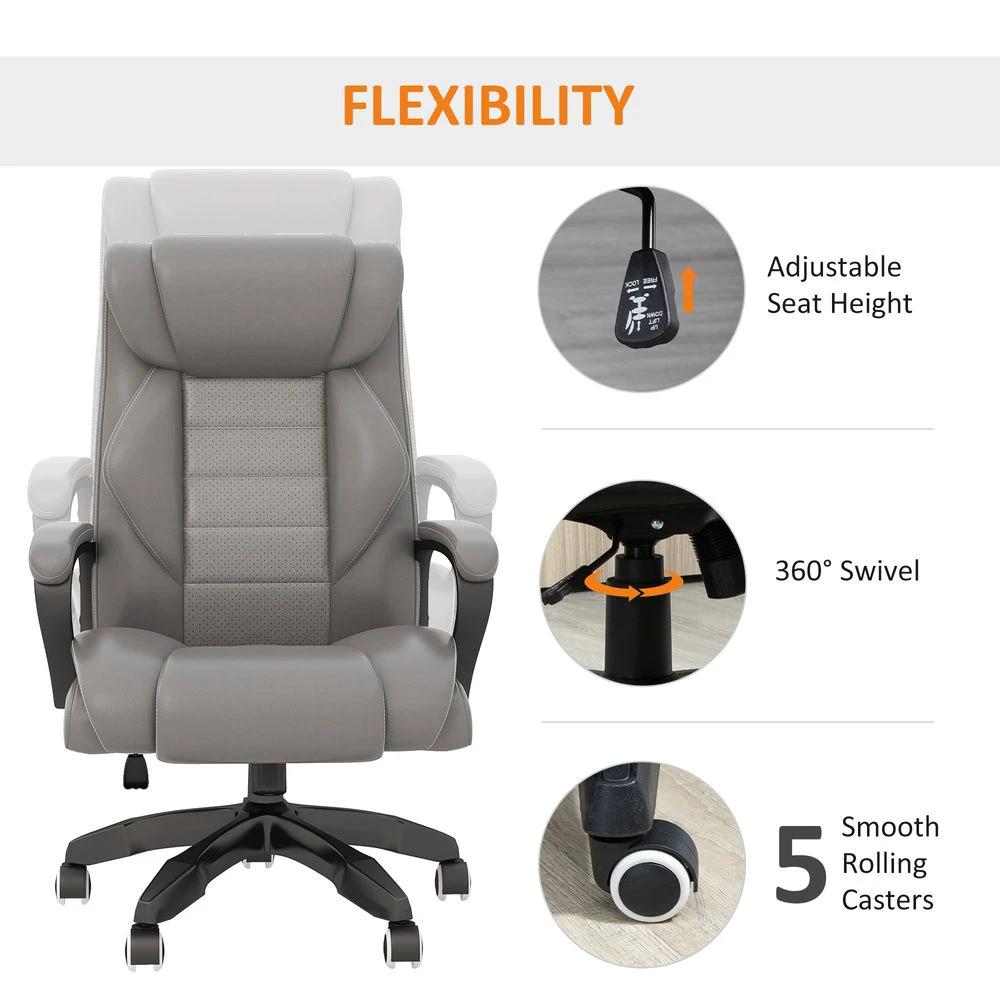 Vinsetto Vinsetto High Back 6 Points Vibration Massage Executive Office Chair - Office Chair