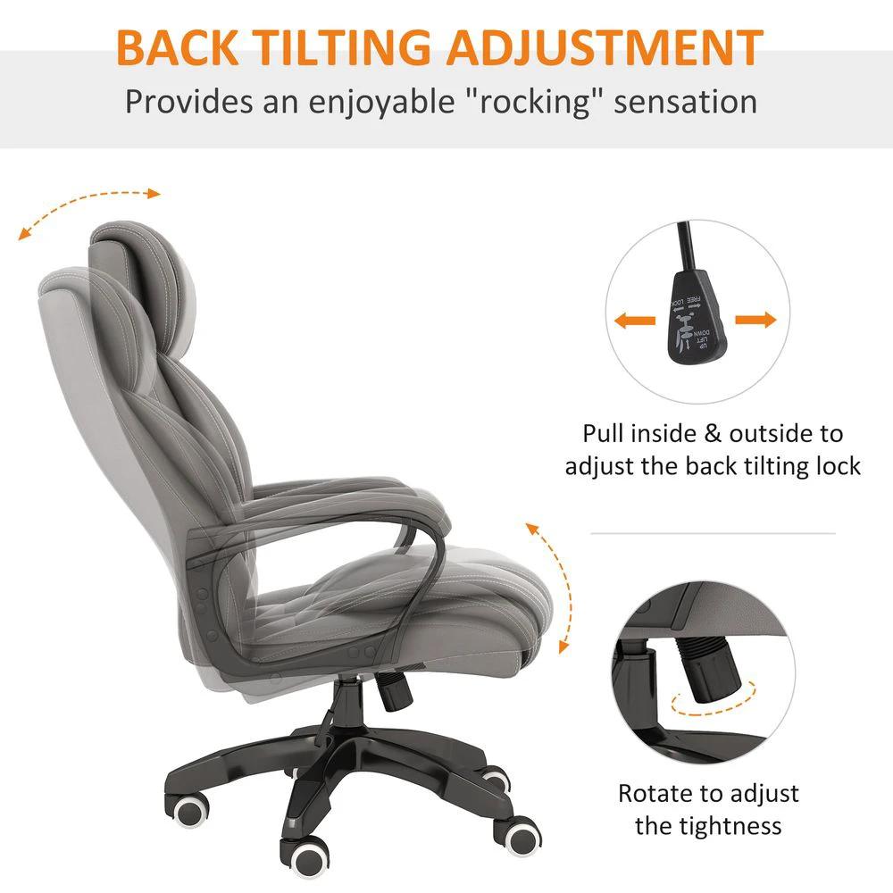 Vinsetto Vinsetto High Back 6 Points Vibration Massage Executive Office Chair - Office Chair