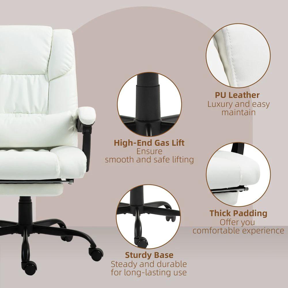 Vinsetto PU Massage Office Chair Height Adjustable Computer Chair by Vinsetto
