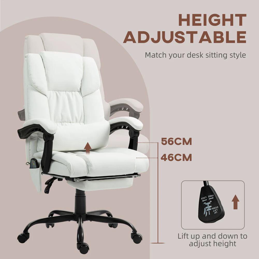 Vinsetto PU Massage Office Chair Height Adjustable Computer Chair by Vinsetto