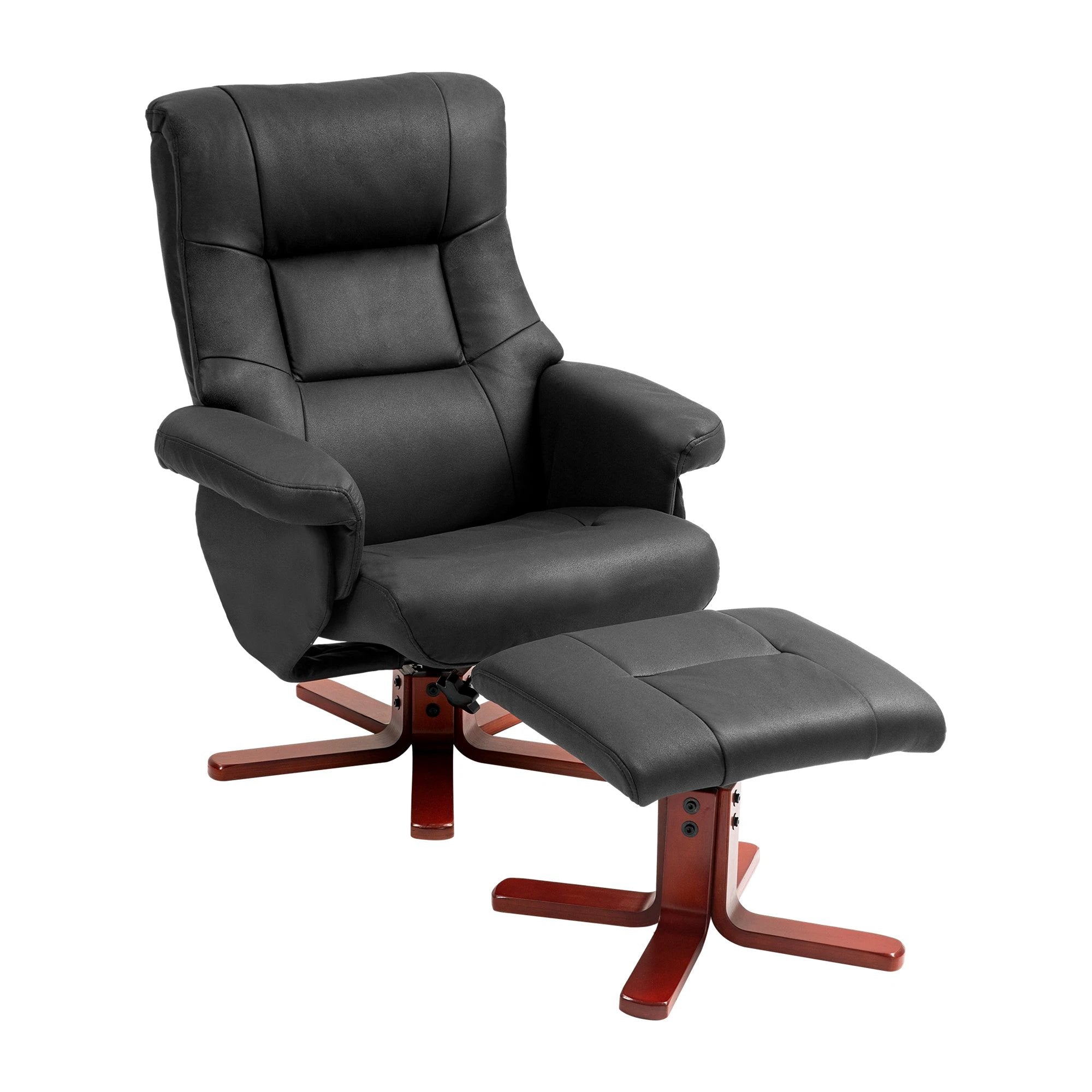HOMCOM HOMCOM Recliner Chair with Footstool, Backrest Adjustable, Armchair - Recliner